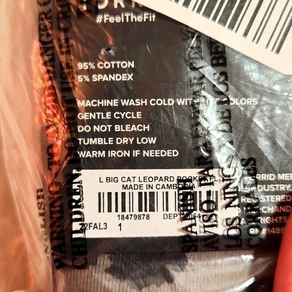 ❤️NWT VINTAGE TORRID LEGGING WITH POCKETS - LEOPARD ANIMAL PRINT - PLUS SIZE - Picture 7 of 14